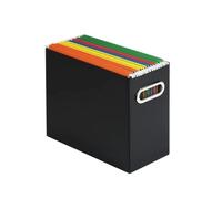 Raccoglitori di scatole di cartone ondulato | Nero, bianco 2 pezzi: archiviazione documenti(Black)