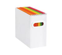 Raccoglitori di scatole di cartone ondulato | Nero, bianco 2 pezzi: archiviazione documenti(White)