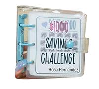 Raccoglitori in miniatura Sfida di risparmio $150/300//1000 Risparmio di denaro Budget Cash Busta Portafoglio Raccoglitori di bilancio Notebook