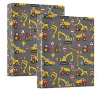 Raccoglitori per notebook da 1 e mezzo pollice Anelli rotondi con copertura tascabile Confezione da 1/2 Forniture per raccoglitori da ufficio con copertina rigida