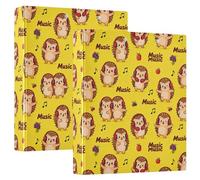 Raccoglitori per quaderni da 1-1/2 pollici, 3 anelli con tasche interne, confezione da 1/2 di copertina rigida assortita