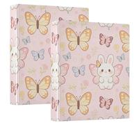 Raccoglitori per quaderni da 1-1/2 pollici, a tre anelli con tasche, confezione da 1/2 raccoglitori da ufficio con copertina rigida