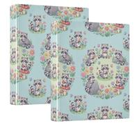 Raccoglitori per quaderni da 1 e 1/2 pollici a tre anelli con tasche, confezione di forniture per ufficio con copertina rigida