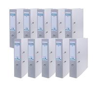 Raccoglitori per Ufficio DONAU Master/Certificato FSC, Materiale: PP, A4/ 75 mm - 7,5 cm, colore: Grigio/Confezione da 10-10 pezzi/Classificatore Registratore