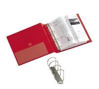 Raccoglitori Stelvio a 4 anelli Sei Rota - Anelli D Ø anelli 50 mm 22x30 cm ross