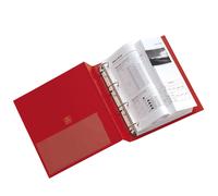 Raccoglitori Stelvio a 4 anelli Sei Rota - Anelli Q Ø anelli 65 mm 22x30 cm ross