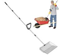 Raccoglitrice di pollo - Pala multifunzionale per setacciare il letto, pala estensibile per setacciare escrementi di pollame e conigli, per la gestione dei rifiuti nei cortili e nelle fattorie