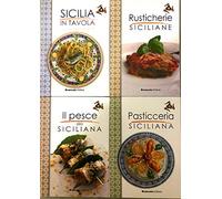 RACCOLTA CUCINA SICILIANA - la Tradizione, le Rusticherie, il Pesce, la Pasticceria - 4 libri