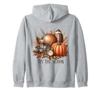 Raccolta della Zucca del Ringraziamento di Calcio Autunnale It's The Season Felpa con Cappuccio