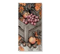 Raccolta di frutta copertura porta banner decorativo, rustico autunno uva mele decorazione per porta d'ingresso, per interni ed esterni, sfondo da appendere per festival, forniture per festival 91 x