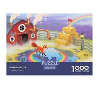 Raccolta di vapore Volpe rossa Puzzle in Legno Impermeabile DIY Puzzles Da 1000 Pezzi Regali Per Adulti Sfidanti E Rompicapo Giochi Educativi