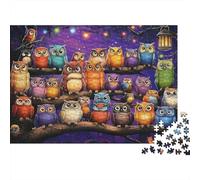raccolta notte gufi Puzzles 1000 Pezzi In cartone Riciclato, Un Tangram Per Mindfulness, Ideale Per Decorazione Casa Design, Idea Regalo Originale 38x26cm/1000pcs