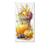 Raccolto Autunno Copertura Della Porta Banner Decorativo, Rustico Zucca e Frutta Arrangiamento Della Porta D'ingresso, Interni Esterni Autunno Stagionale Celebrazione Forniture 91x18