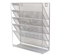 Raccolto di file montato a parete, display mezzina 5 livelli libreria montata grande capacità, supporto per piccoli articoli, facile da installare, ufficio, studio, camera letto, box organizzatore