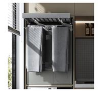Raccolto di Pantaloni Estraibili a retratti, Porta di Asciugatura sopra la Lavatrice, Cesto Estraibile del Guardaroba Incorporato, Risparmio di Spazio, Lunghezza Regolabile (914-964 mm)
