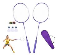 Racconti badminton set - coppia di racchette in carbonio leggere, comode maniglie anti -slip | Attrezzatura da campo all'aperto per la pratica delle partite competitive, sessioni di allenamento, diver