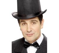 Racconti di Smiffy di Old England Satin Bow-Tie con elastico laccio - Nero