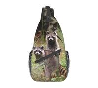 Raccoon 05 Borsa a tracolla di procione Zaino a tracolla carino Zaino da giorno Zaino casual Borsa da trekking Borsa per animali