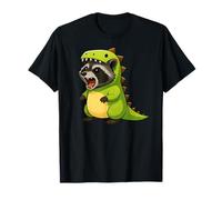 Raccoon Animal Lover Dinosaur Costume Trex Ragazzi Ragazze Bambini Maglietta