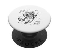 Raccoon Astronauta Space Explorer Cosmic Adventure PopSockets PopGrip Adesivo