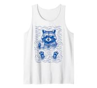 Raccoon Bath Water Swimming Ripples Cool Raccoon Face Canotta
