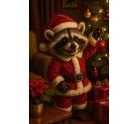 Raccoon Christmas Notebook: Gift Idea Lined Journal Writing Inspiration Santa Claus xmas present