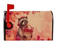 Raccoon - Coperture magnetiche per cassette postali, autunnali, rustiche, per cesti d'uva autunnali, colore arancione, per decorazioni per la casa e il giardino, 53 x 64 cm