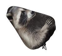 Raccoon, coprisella per bicicletta, impermeabile, antipolvere, morbido, con coulisse, per uomini e donne