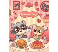 Raccoon Days Coloring Book - Cute Kawaii Trash Panda & Opossum Adventures, Funny Woodland Animal Scenes for Kids & Adults
