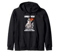 Raccoon Dumpster Fire Humor Trash Panda Sicurezza Parodia Citazione Felpa con Cappuccio