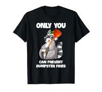 Raccoon Dumpster Fire Humor Trash Panda Sicurezza Parodia Citazione Maglietta