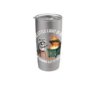 Raccoon Dumpster Fire This Little Light of Mine Meme divertente Bicchiere termico in acciaio inox doppia parete