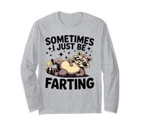 Raccoon Farting Uomini Donne Umorismo Regali Maglia a Manica