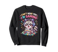Raccoon Gaming Can't Hear You I'm Gaming Common Raccoon Felpa