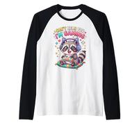 Raccoon Gaming Can't Hear You I'm Gaming Common Raccoon Maglia con Maniche Raglan