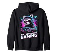 Raccoon Gaming Don't Bother Me I'm Gaming Felpa con Cappuccio