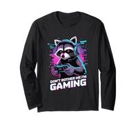 Raccoon Gaming Don't Bother Me I'm Gaming Maglia a Manica