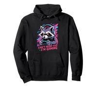 Raccoon Gaming Sorry I Can't Hear You I'm Gaming Felpa con Cappuccio