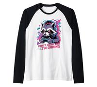 Raccoon Gaming Sorry I Can't Hear You I'm Gaming Maglia con Maniche Raglan
