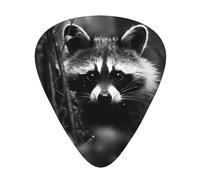 Raccoon in the Jungle - Set di 12 plettri per chitarra, sottili, medi e spessi, adatti per chitarra, basso, chitarra elettrica e ukulele