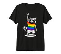 Raccoon LGBTQ Fa impazzire Il Mese del Pride Funny Pride Maglietta Premium