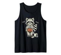 Raccoon Mummy Trick or Treat Uomini Donne Bambini Divertente Halloween Canotta