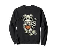 Raccoon Mummy Trick or Treat Uomini Donne Bambini Divertente Halloween Felpa