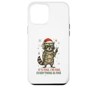 Raccoon - Natale - It's Fine I'm Fine! Everything Is Fine Custodia per iPhone 12 Pro Max
