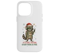 Raccoon - Natale - It's Fine I'm Fine! Everything Is Fine Custodia per iPhone 14 Pro Max