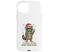 Raccoon - Natale - It's Fine I'm Fine! Everything Is Fine Custodia per iPhone 15 Plus