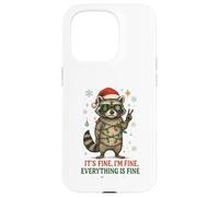 Raccoon - Natale - It's Fine I'm Fine! Everything Is Fine Custodia per iPhone 15 Pro