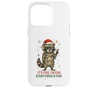 Raccoon - Natale - It's Fine I'm Fine! Everything Is Fine Custodia per iPhone 15 Pro Max