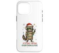 Raccoon - Natale - It's Fine I'm Fine! Everything Is Fine Custodia per iPhone 16 Pro Max