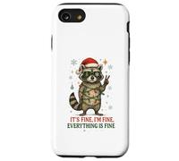 Raccoon - Natale - It's Fine I'm Fine! Everything Is Fine Custodia per iPhone SE (2020) / 7/8